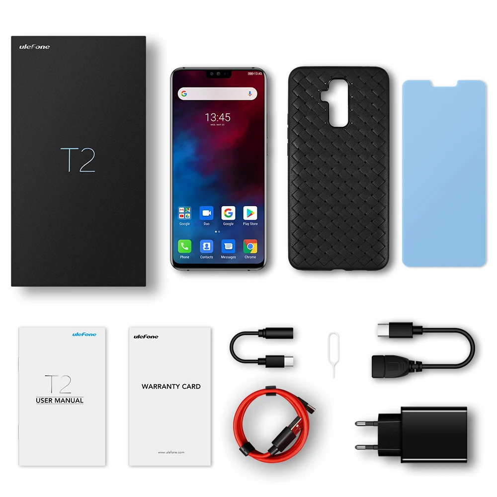 Ulefone T2 смартфон с 5 дюймовым дисплеем процессором Helio P70 ОЗУ 6 ГБ ПЗУ 128 Android 9 0 4G 7