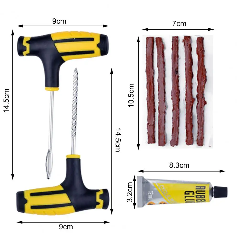 

Car Tire Repair Tool Tire Repair Kit Studding Tool Set Auto Cars Bike Tubeless Tire Tyre Puncture Plug Garage Car Accessories