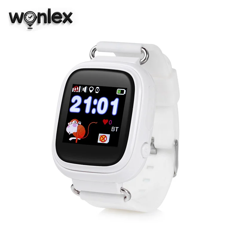 Wonlex GW100 с мотором вибрации детские часы на запястье для WI FI в позиционировании GPS