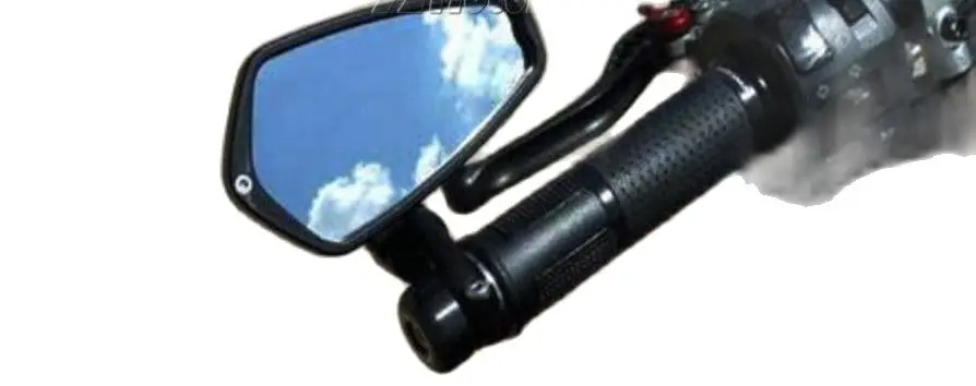 

1 Pair 7/8" 22mm Universal Motorcycle Aluminum Rear View Black Handle Bar End Side Rearview Mirrors