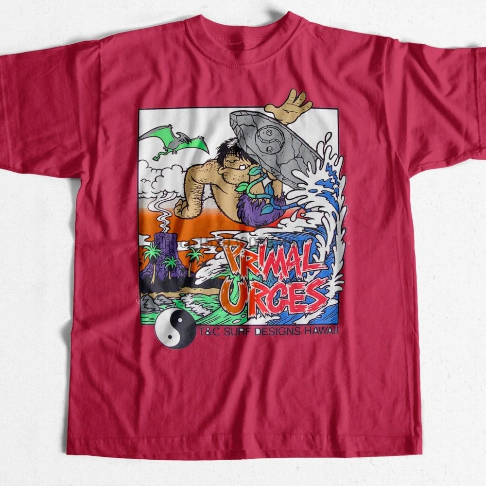 

Vintage Surf T shirt T&c Primal Urges 80s