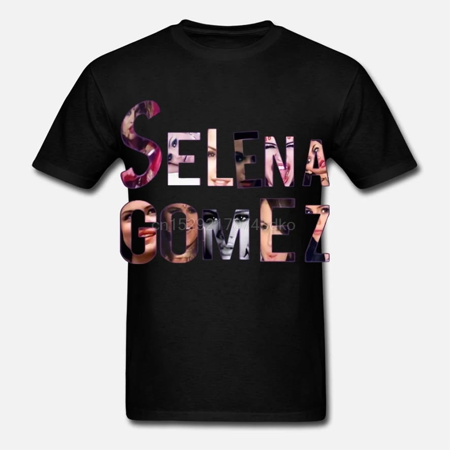 Selena gomez текст логотип женские футболки с круглым вырезом Женская футболка |