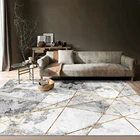 Ковры для гостиной Современные Геометрические 3D коврики с принтом для спальни в скандинавском стиле домашние украшения моющиеся Нескользящие большие коврики