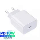 Адаптер зарядного устройства PD USB Type C 18 Вт для iPhone 12 mini pro 11 Xs Max X, быстрая зарядка с европейской и американской вилкой для зарядного устройства Apple