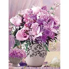 Fuyun 5D алмазная живопись розовая роза и Лилия полная круглая Алмазная мозаика распродажа картина Стразы Алмазная Вышивка Цветы