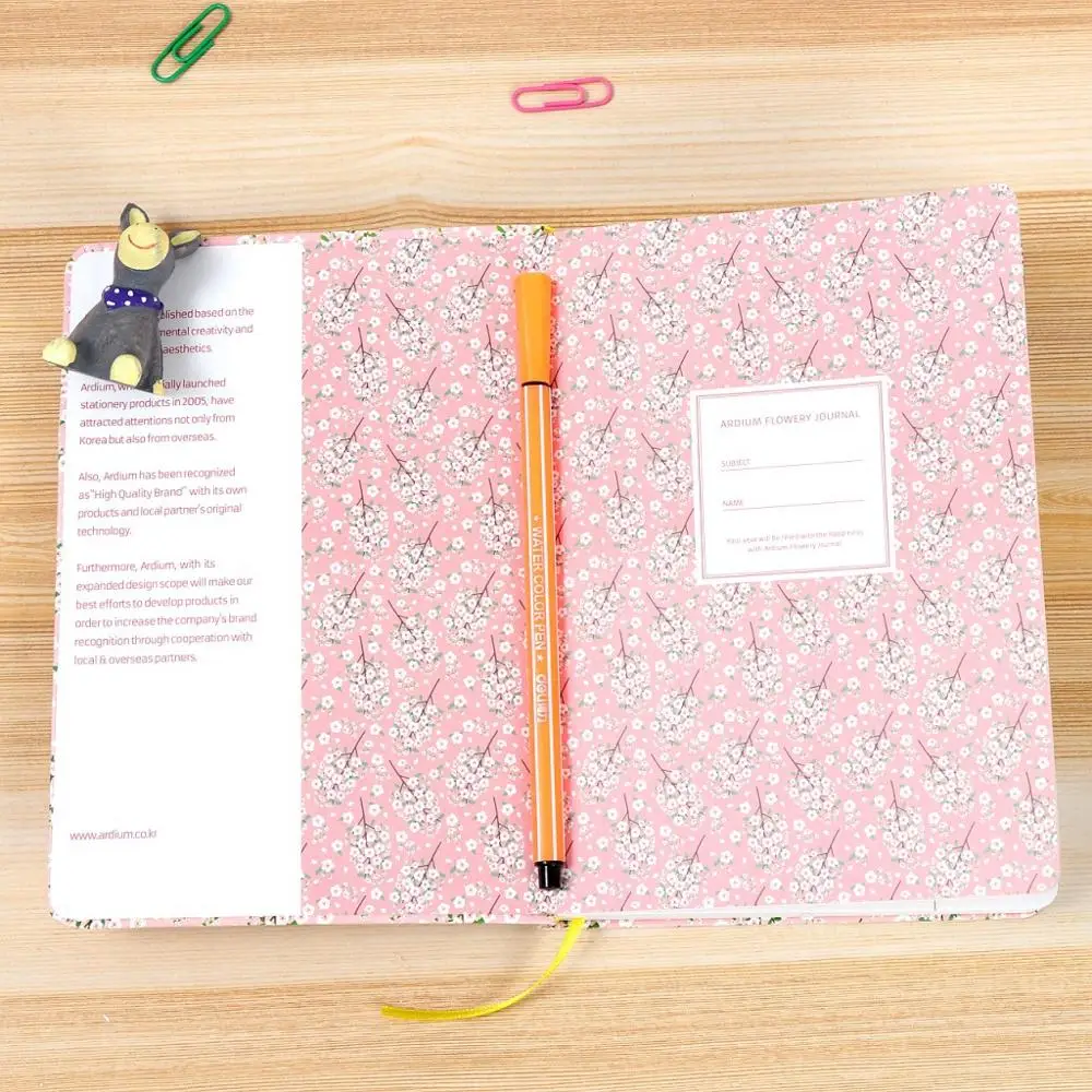 Новое поступление милый ежедневник из искусственной кожи с цветочным рисунком