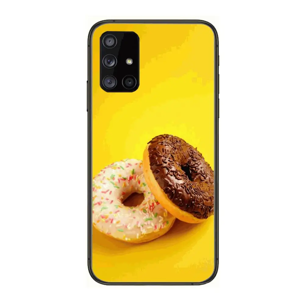 

good to eat Sweet donut Style Phone Case Hull For Samsung Galaxy A 90 50 51 20 71 70 40 30 10 80 E 5G S Black Shell Art Cell Co