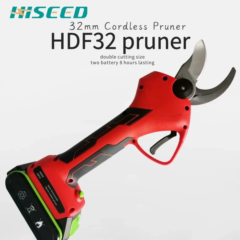 

Hiseed power Tools 21V Li-ion Battery Cordless Secateur Branch Cutter Electric Fruit Pruning Tool Shear