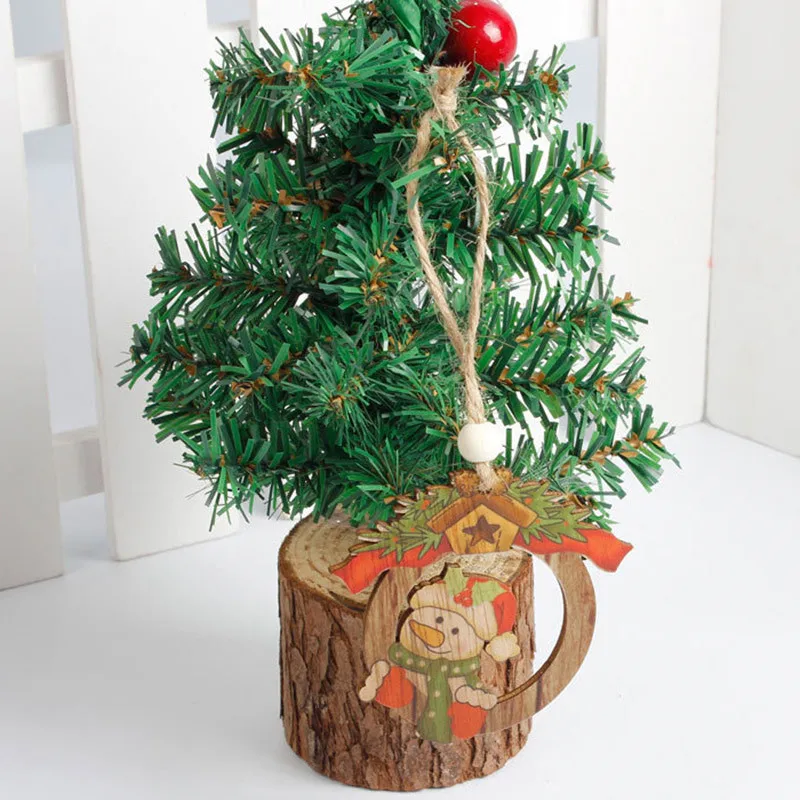 Рождественский деревянный олень снеговик Старая форма Рождественская елка