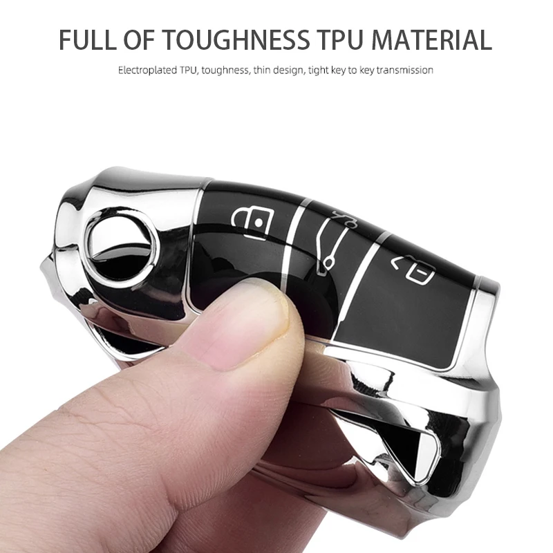 Новинка мягкий ТПУ чехол для автомобильного ключа с 3 кнопками Volkswagen VW Golf 7 mk7 Seat