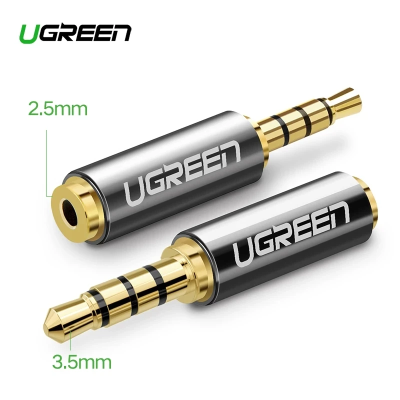Высококачественный Штекерный разъем Ugreen 3 5 мм на гнездо 2 4 полюсная головка для