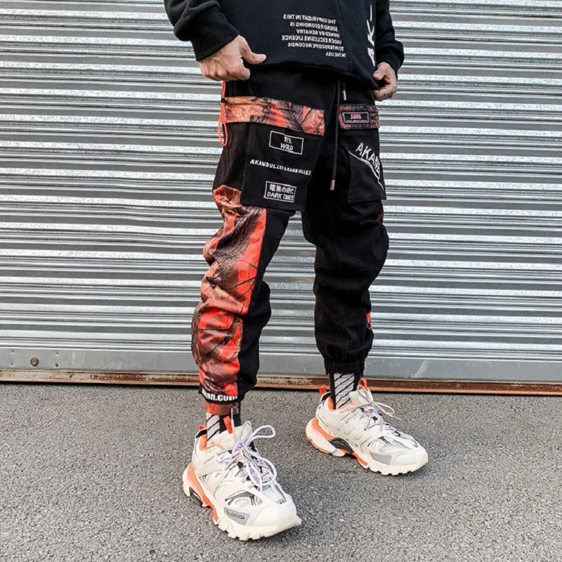

2019 Hip Hop Casual Men's Tactical Joggers Trousers Side Pockets Cargo Harem Pants Men Fashion Casual Streetwear Pants