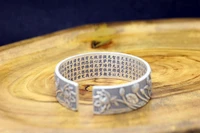 kjjeaxcmy boutique jewelry 999 foot silver jewelry wholesale matte ethnic style lady jackfruit heart sutra lotus bracelet