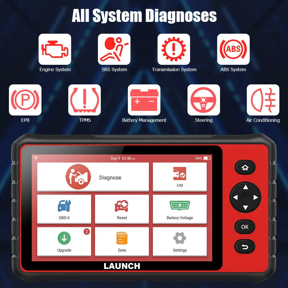 Автомобильный диагностический сканер LAUNCH CRP909 OBD2 Профессиональный OBD 2 подушек