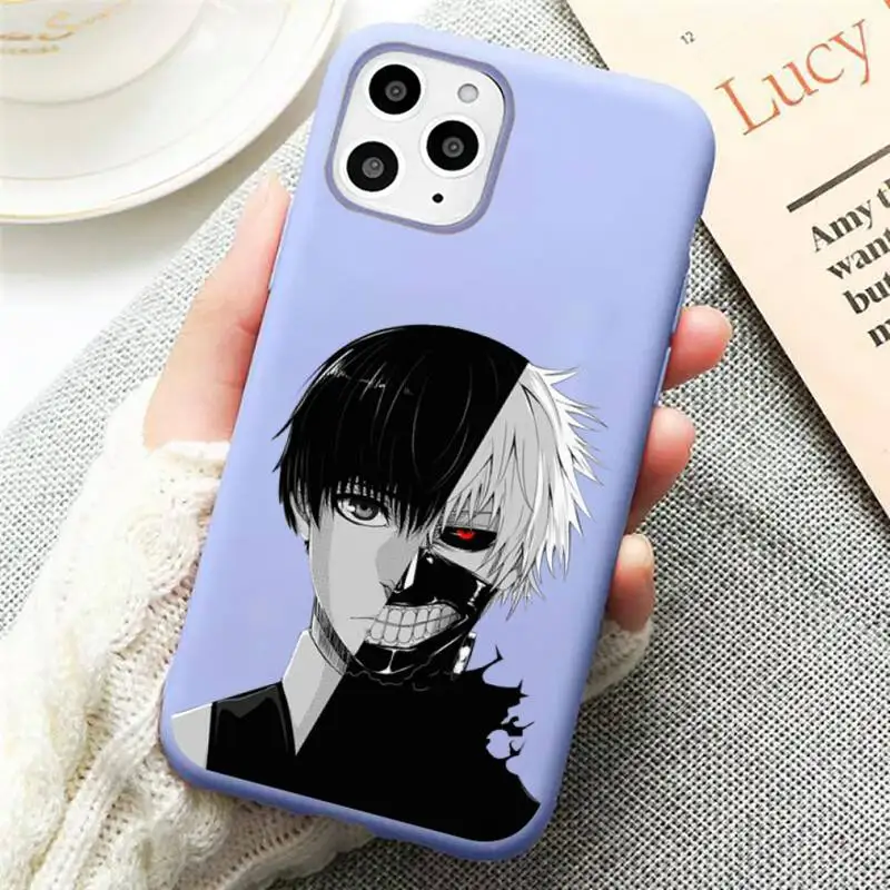 

Anime Tokyo Ghoul Phone Case Candy Color for iPhone 11 12 mini pro XS MAX 8 7 6 6S Plus X SE 2020 XR