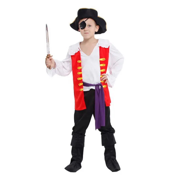 Привлекательный пиратский костюм для мальчиков детские костюмы на Хэллоуин