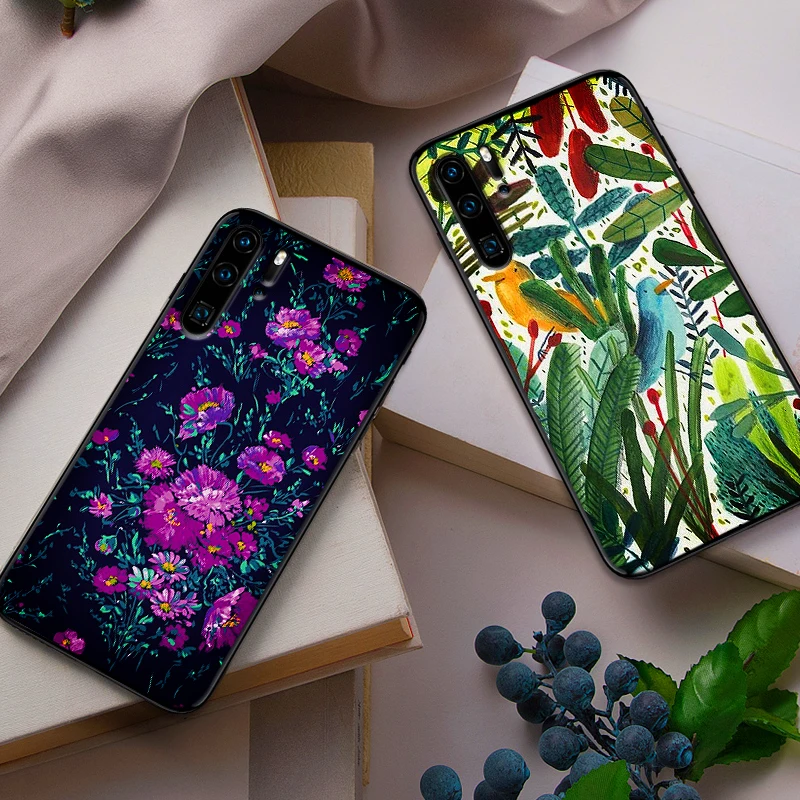Для huawei P8 P9 Mini P10 P20 2019 P30 LITE для P Smart Z 2018 Pro Чехол телефона с черепичными розами и