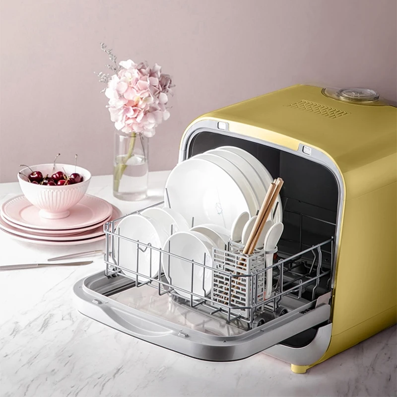 Verkaufen Stand-alone-spülmaschine Automatische Haushalts Desktop Mini Kleine Intelligente Geschirr Maschine Freies Installation