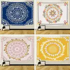 Гобелен из полиэстера с мандалой, Настенный Ковер, плед для йоги, пляжный коврик, одеяло, большой коврик для сна, настенный художественный гобелен