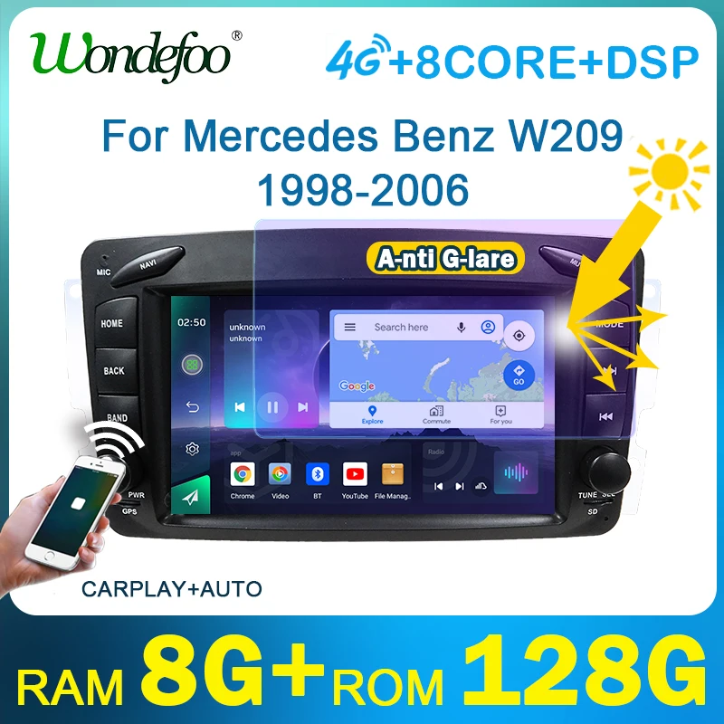 магнитола 2дин андройд 2 din android 10 с экраном автомагнитола стерео экран для Mercedes Benz