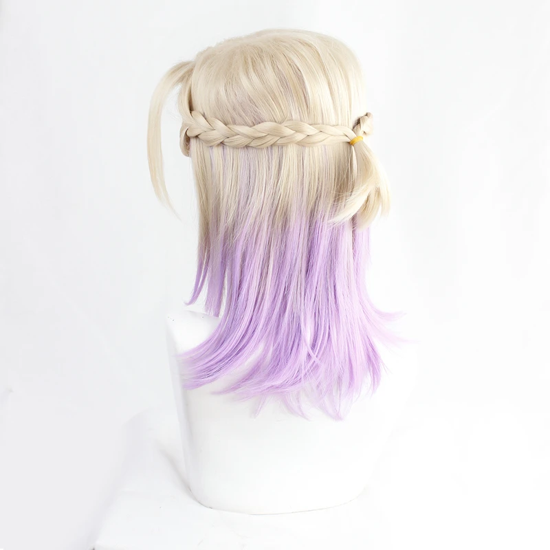 

Twisted Wonderland Vil Schoenheit Cosplay Mixed Color Braided Hairpiece Heat Resistant Synthetic Halloween Party Hair Wig