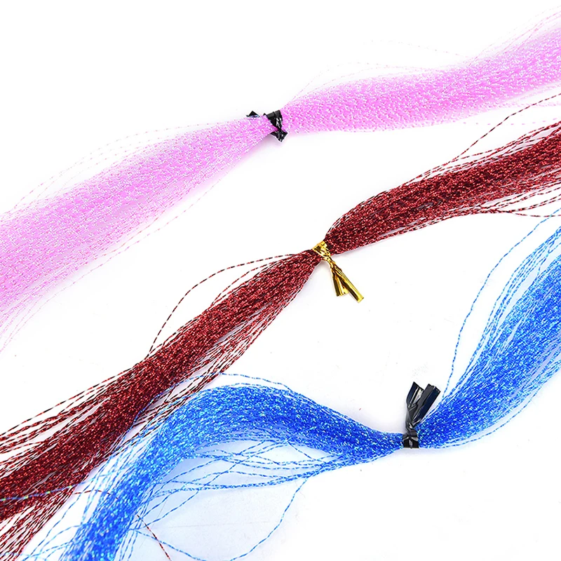 Высокое качество 100 корней Голографическая мишура для ловли нахлыстом джиг