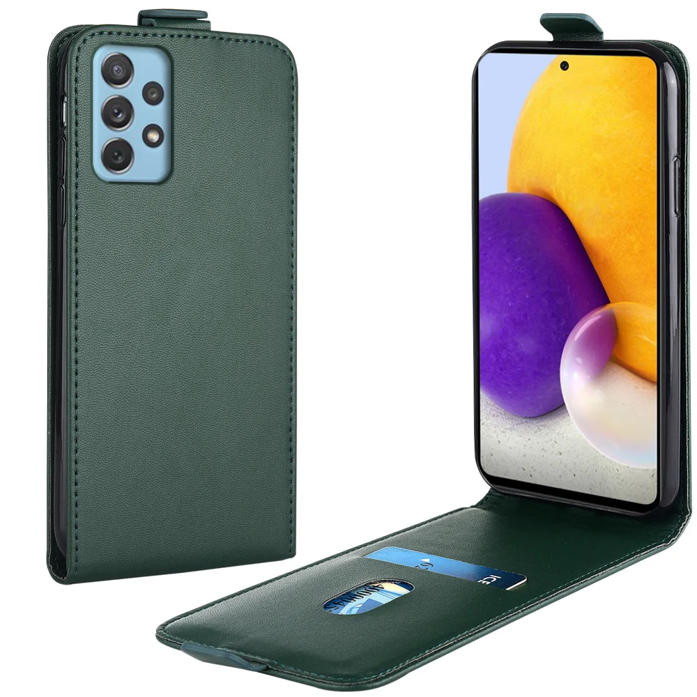 

Кожаный чехол-книжка с вертикальной крышкой для Samsung Galaxy A52