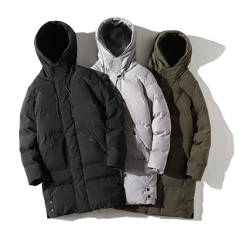 

New Men's Long Coat Large Size 7XL 8XL Winter Cotton Padded Jacket Oversize Hood Parka Outerwear Thick Warm Windbreaker Male