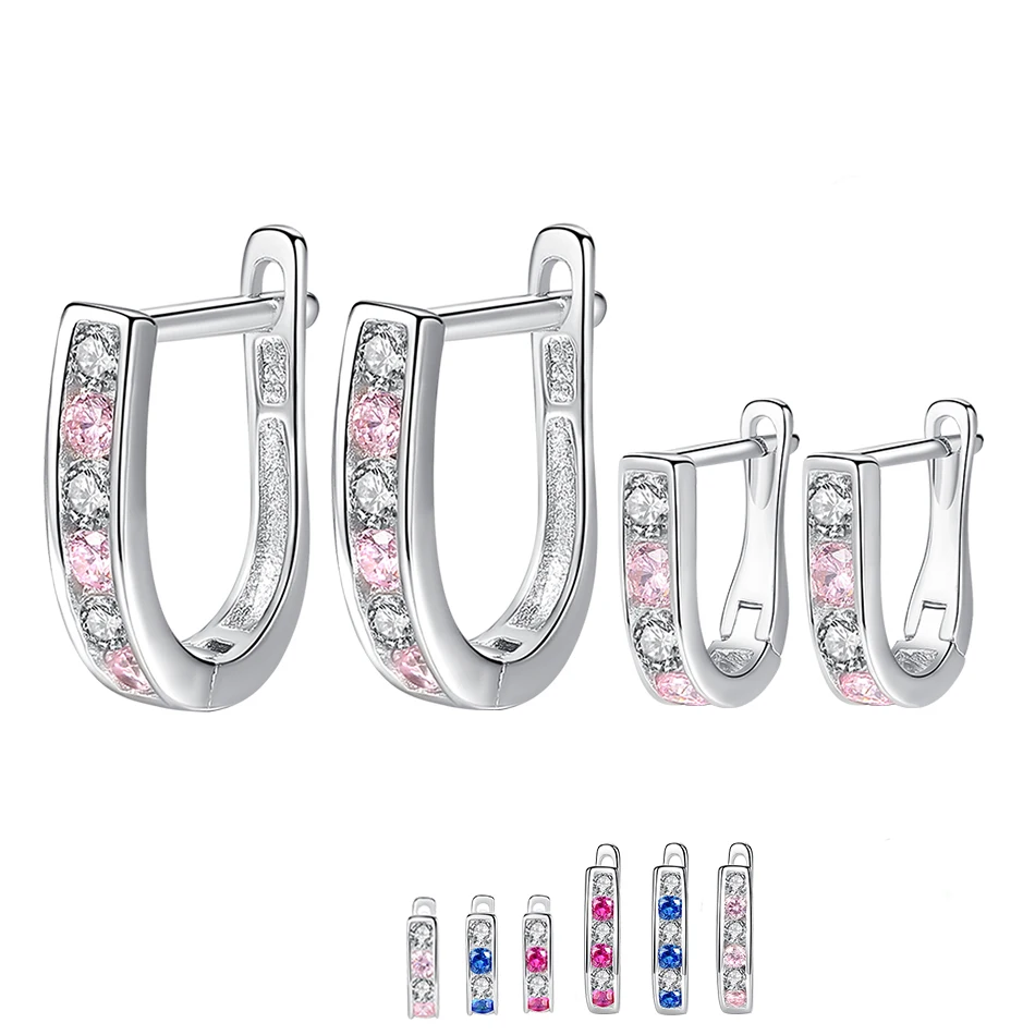 Женские серьги-гвоздики с кристаллами BELAWANG серьги из стерлингового серебра 925