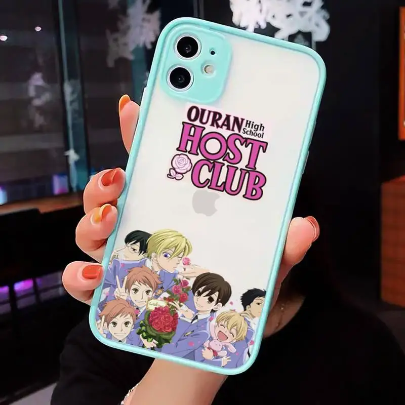 

Oran High School Host Club Phone Case matte transparent For iphone 7 8 11 12 plus mini x xs xr pro max cover