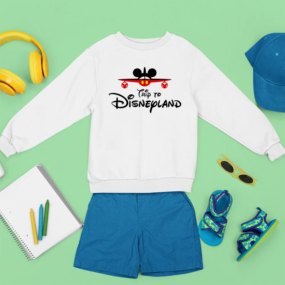 

Disneyland Mickey Harajuku Kids Hoodies Autumn Streetwear Cartoon Unisex Clothes Baby Girl Boy Top Fashion Children's Hoodie
