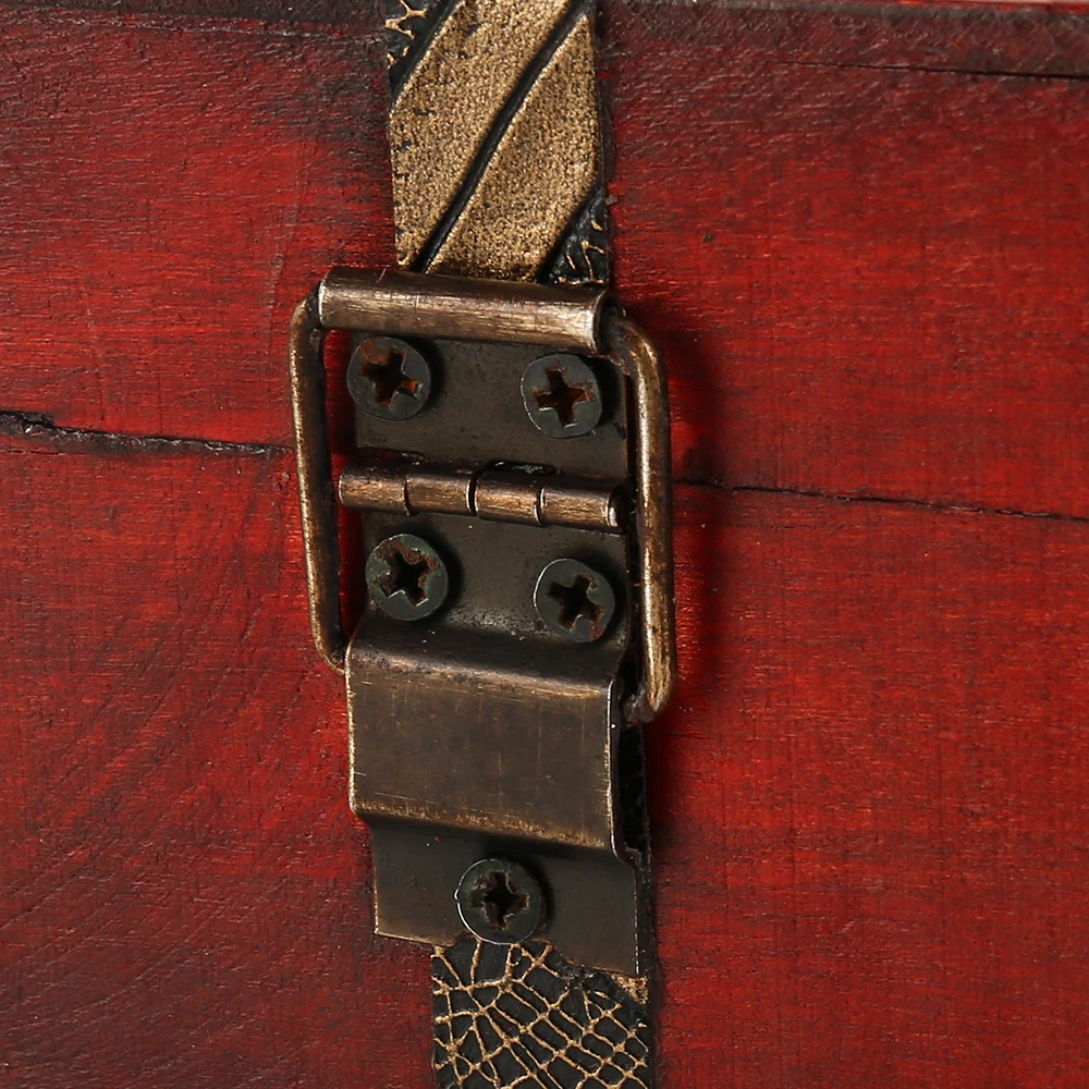 Ящик для хранения ювелирных изделий Деревянный винтажный замок сундук с