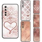 Персонализированный Чехол из розового золота с мраморным узором с именем для Xiaomi Mi 11 Lite Mi 12 11T Pro, чехол для POCO X3 Pro GT F1 F3 M3 M4 X4 Pro