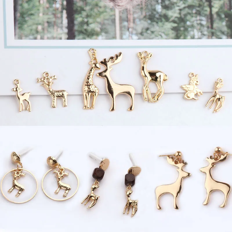 10 шт. Diy ювелирные аксессуары сплав лесной геометрии лося серьги материал браслет