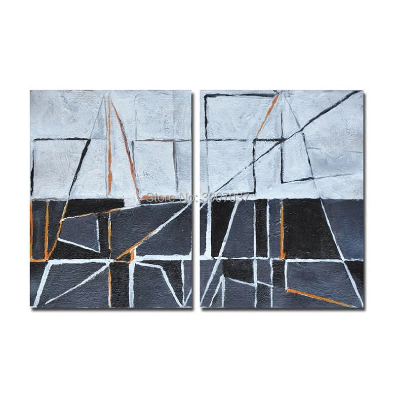 Ручной работы высокого качества Толстый нож абстрактная картина маслом черный