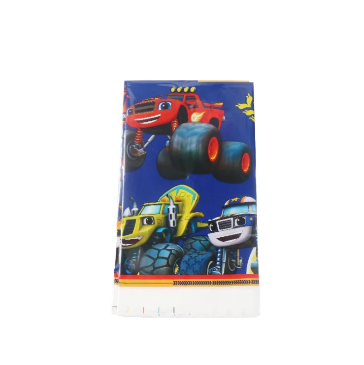 tablecloth 1pcs Kokoer Blaze and the Monster Machines набор для вечеринки на день рождения, бумажный стаканчик, тарелка, Детские вечерние принадлежности для мальчиков - Цвет: tablecloth 1pcs