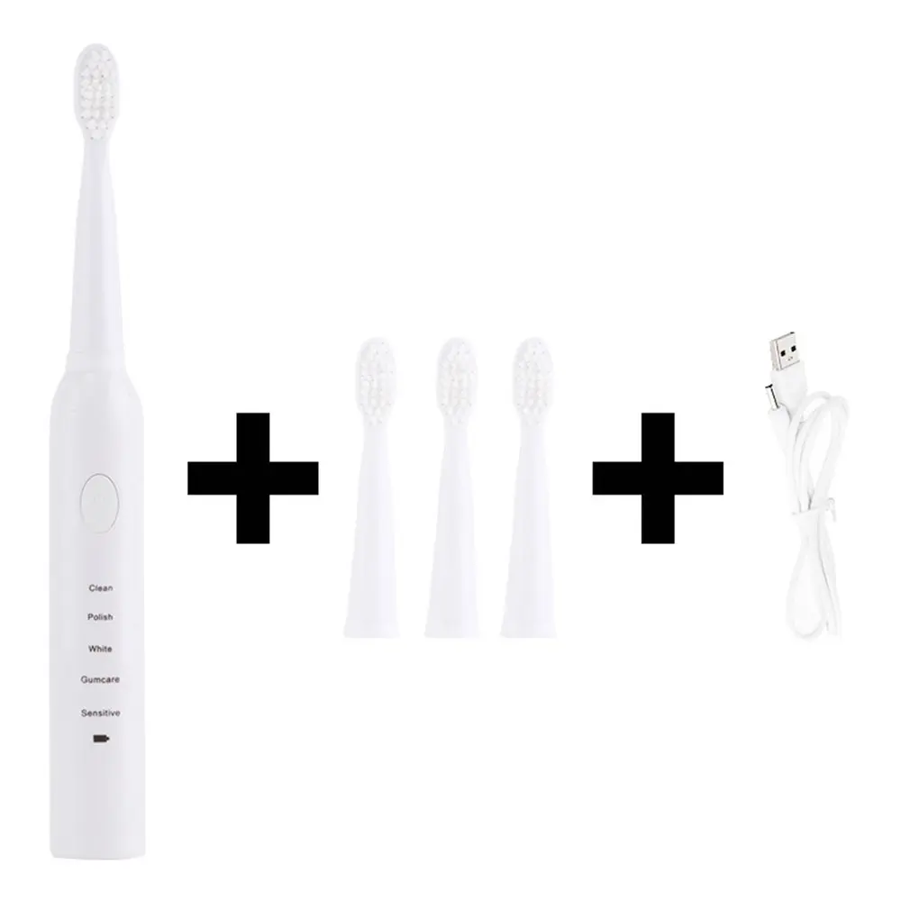 

Electric Toothbrush Rechargeable Toothbrush Sonic Shock Automatic Soft Toothbrush Waterproof Usb Charging