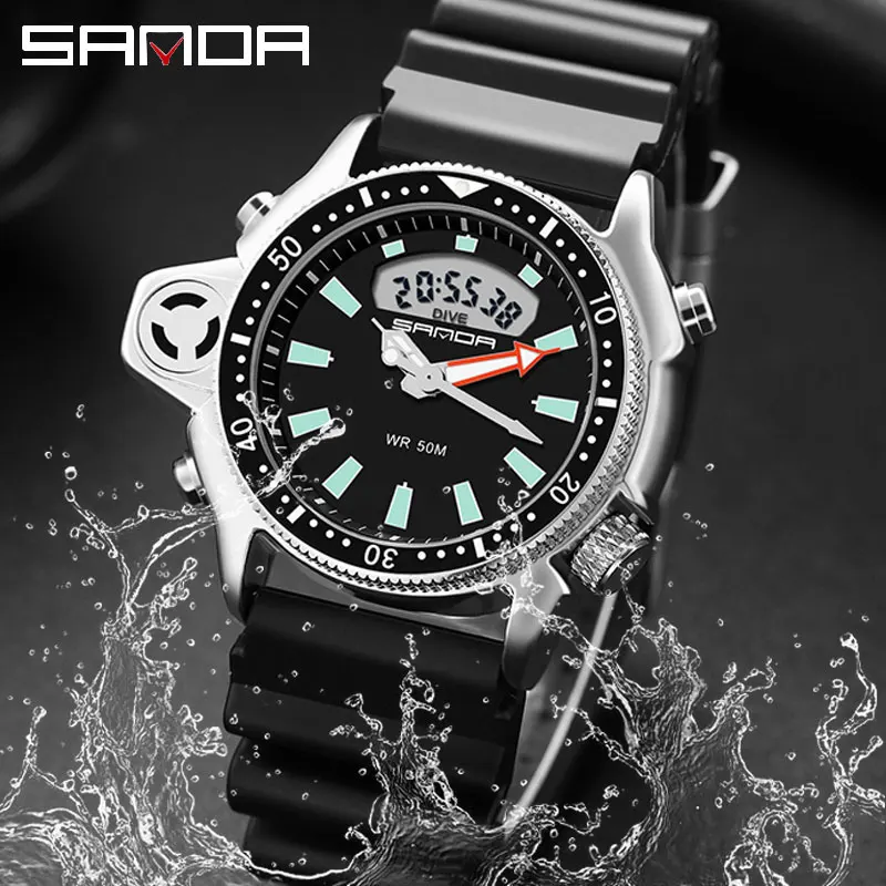 

SANDA Quartz Men Watches Luxury Watch Men's Sport Watches Waterproof Wristwatch Role Digital Top Brand Watches Relogio Masculino