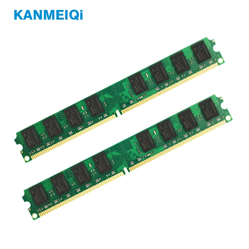 KANMEIQi Ram DDR2 2 ГБ 800 МГц PC2-6400U DIMM 4 Гб(2 ГБ* 2 шт) 667 МГц/5300 память для рабочего стола 240pin 1,8 в