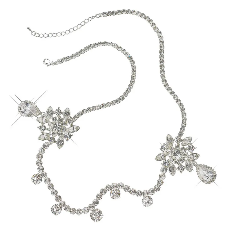 Ободок для волос с индейкой и цветком серебристого цвета со стразами|Украшения