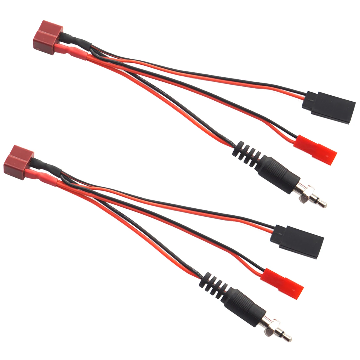

2Pcs 3 in 1 Deans Style T Female Plug to JR Connector JST Female Igniter Adapter Charger Cable for 1/8 1/10 RC Glow Ignition