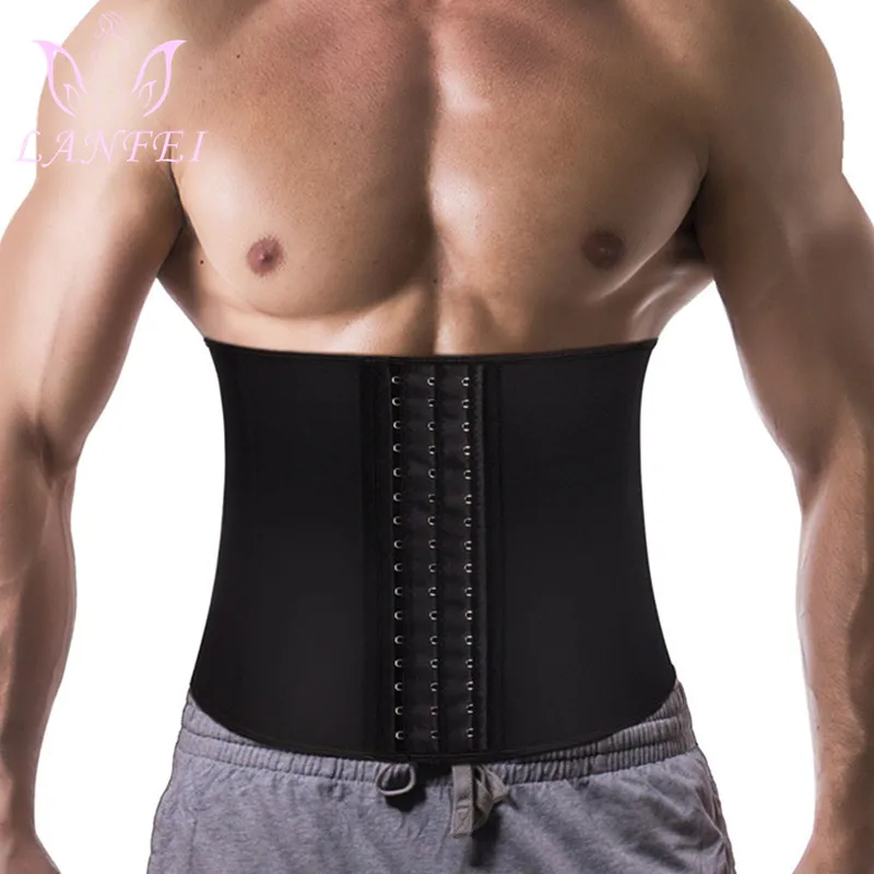 

LANFEI Waist Trainer Sauna Sweat Belt Mens Hot Neoprene Gym Fitness Fat Burner Weight Loss Corset Top Tummy Control Body Shaper