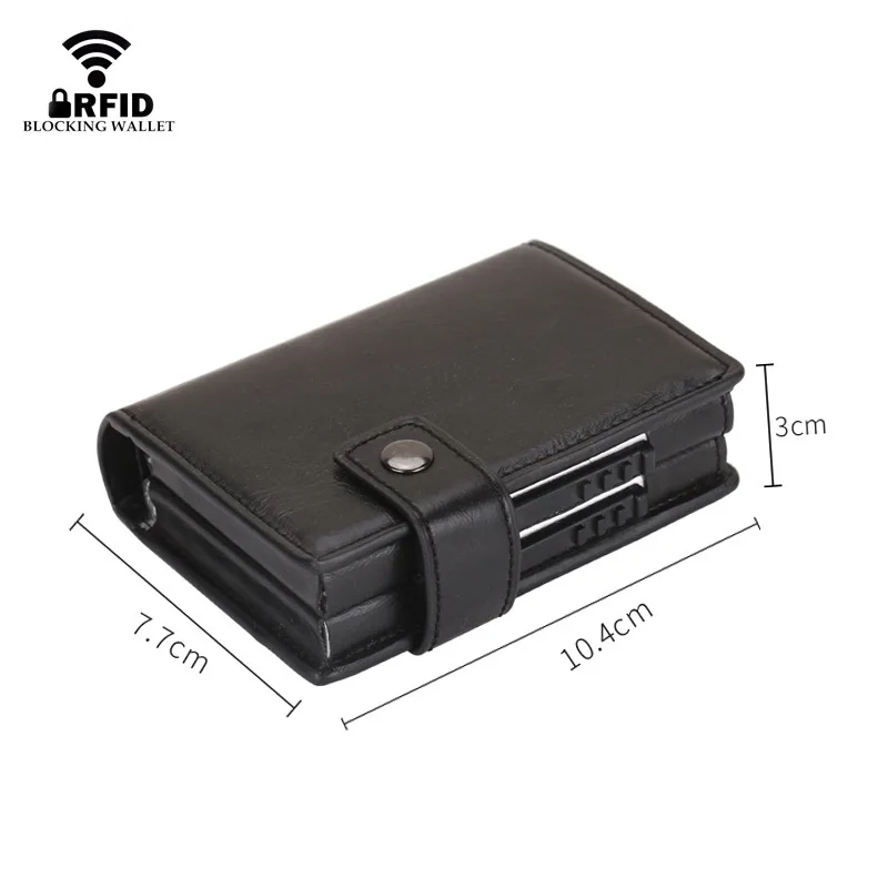 Мужской кошелек с радиочастотной блокировкой карманом для монет большой умный