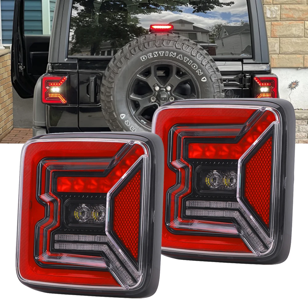 

SUP-LIGHT Unique"C" Shaped Design LED Tail Lights Compatible with Jeep Wrangler JL 2018-2020, 30W Reverse Lights 2 PCS