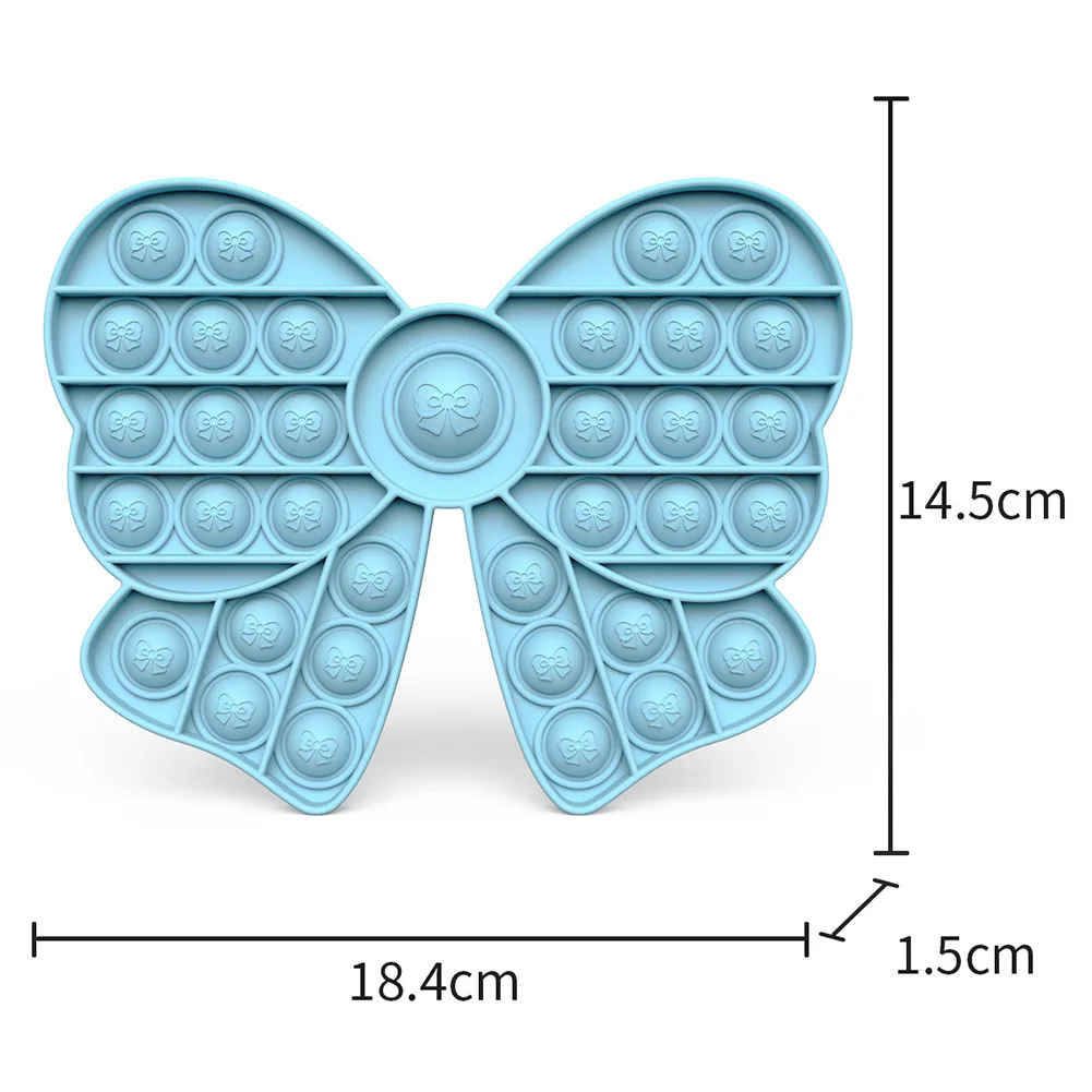 

Anti Stress Push Fidget Toys Bubble Sensory Fidget Toy Kids Adults Bowknot Stress Reliever Focus Training Toy for OCD Anxiety