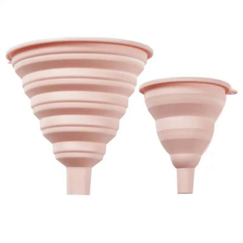 

2 шт. Складная воронка силиконовая Складная воронка складной Портативный воронки быть повешенным бытовой жидкости распределяя Кухня инстр...