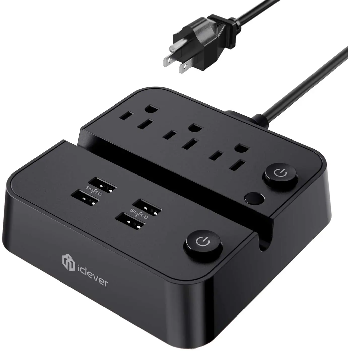 

Удлинитель с USB, зарядная станция с 3 розетками и 4 USB-портами, 10 А, 5 футов