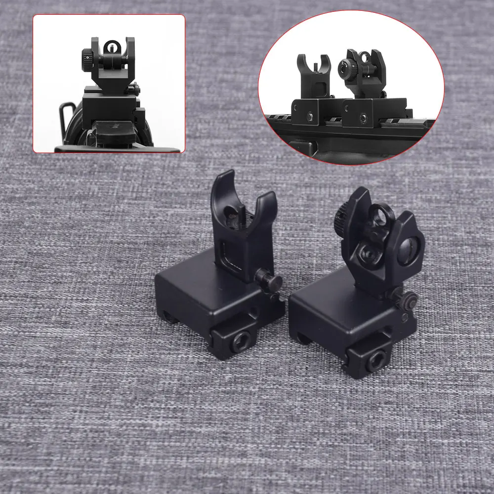 Быстродействующий флип ап передний задний Железный прицел набор с двойной