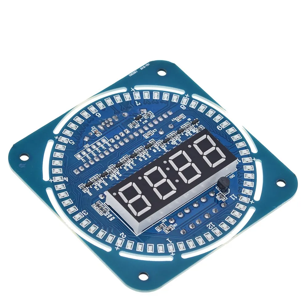 ShengYang 1 шт. светодиодный модуль электронных цифровых часов DS1302 вращающийся светодиодный дисплей 51 SCM обучающая доска
