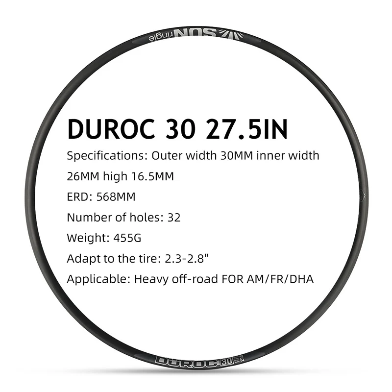 SUNRingle DUROC 30 35 40 велосипедный обод из алюминиевого сплава горный велосипед 29 27 5